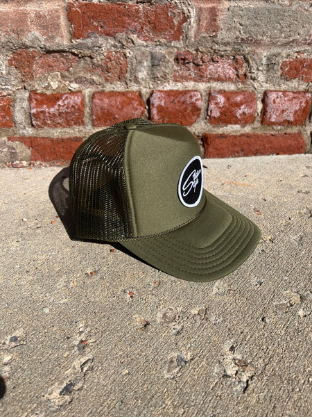 Army Green Foam Trucker