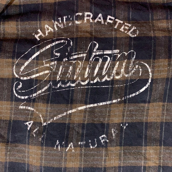Navy Hooded Flannel